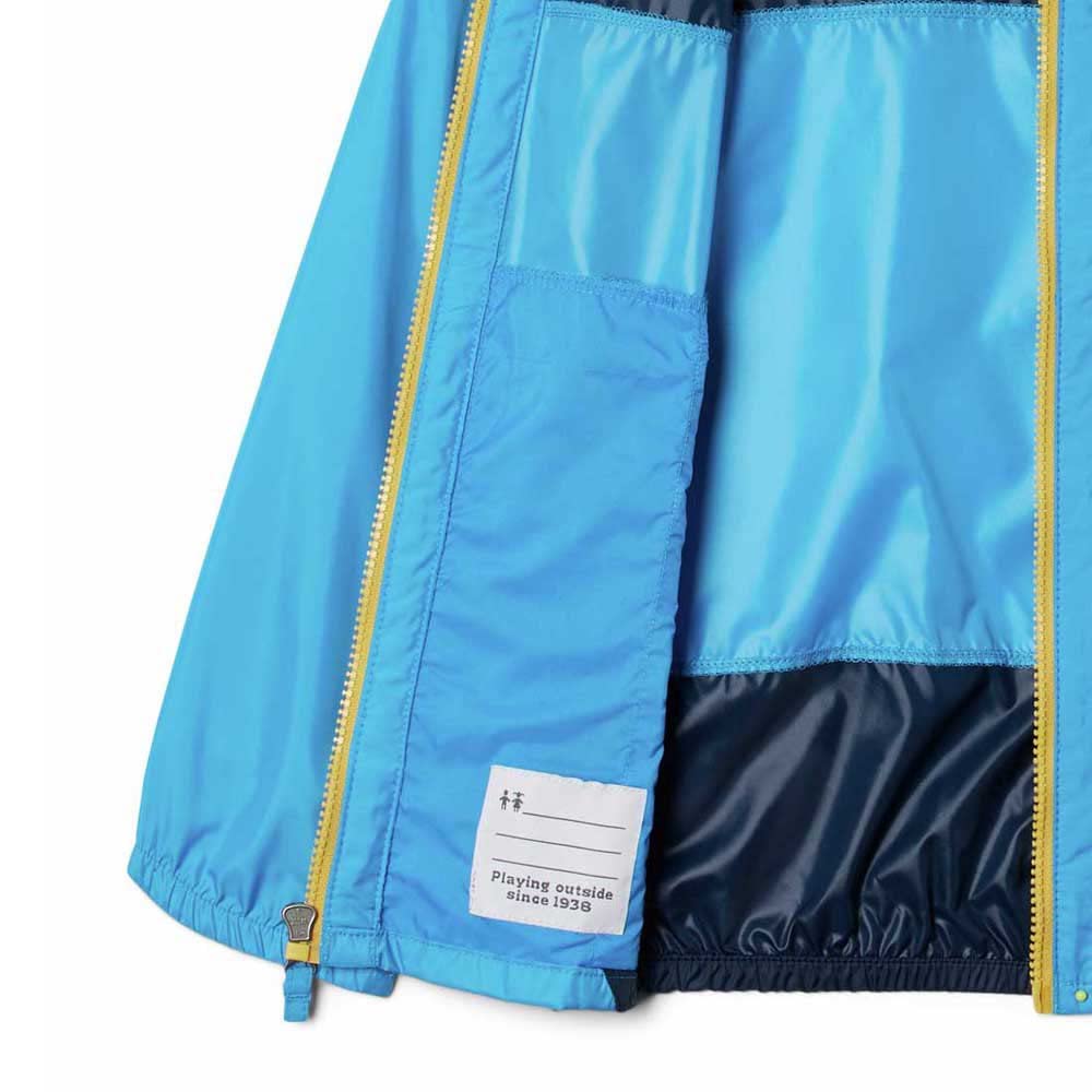 Columbia Chaqueta cortavientos para chicos Flash Challenger, Brújula azul/Collegiate Navy, XL