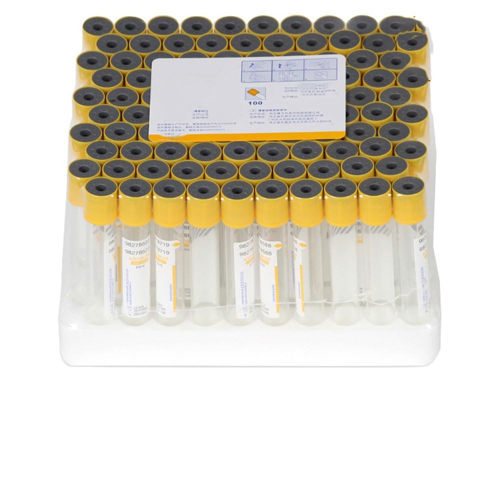 Provette sottovuoto per la raccolta del sangue, confezione da 100 provette con gel separatore e attivatore di coaguli per la separazione del siero, preparazione PRP e uso di flebotomia