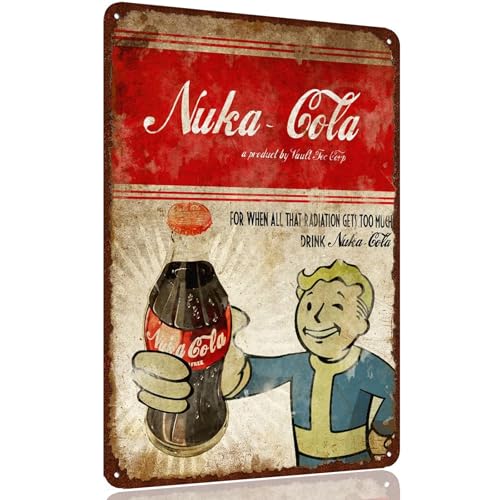 Fallout Theme Gifts Metal Signs Gifts For Boys Plaque Funny Wall Art Vintage Gift Man Women Dad Cave Living Room Bars Sign Garden Decorations Coworkers Fathers Day Birthday Gift 20x30 Cm