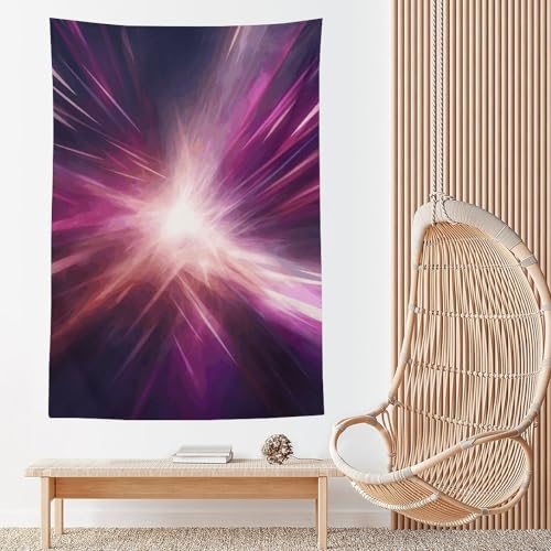 Tapisserie murale néon abstrait vintage 152x228 cm pour décoration de chambre