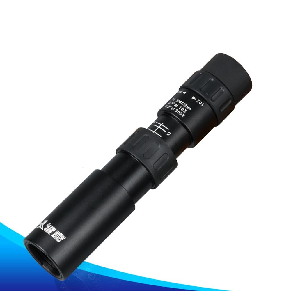 RDJM Monocular telescope high-definition high-power nighttime visible mobile phone zoom portable concert metal glasses adjustable zoom 10-300x25mm