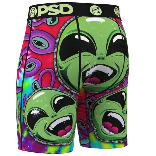 PSD Men's Alien Print Boxer Briefs - 7 Inch Inseam Breathable and Supportive Men's Underwear with Moisture-Wicking Fabric3