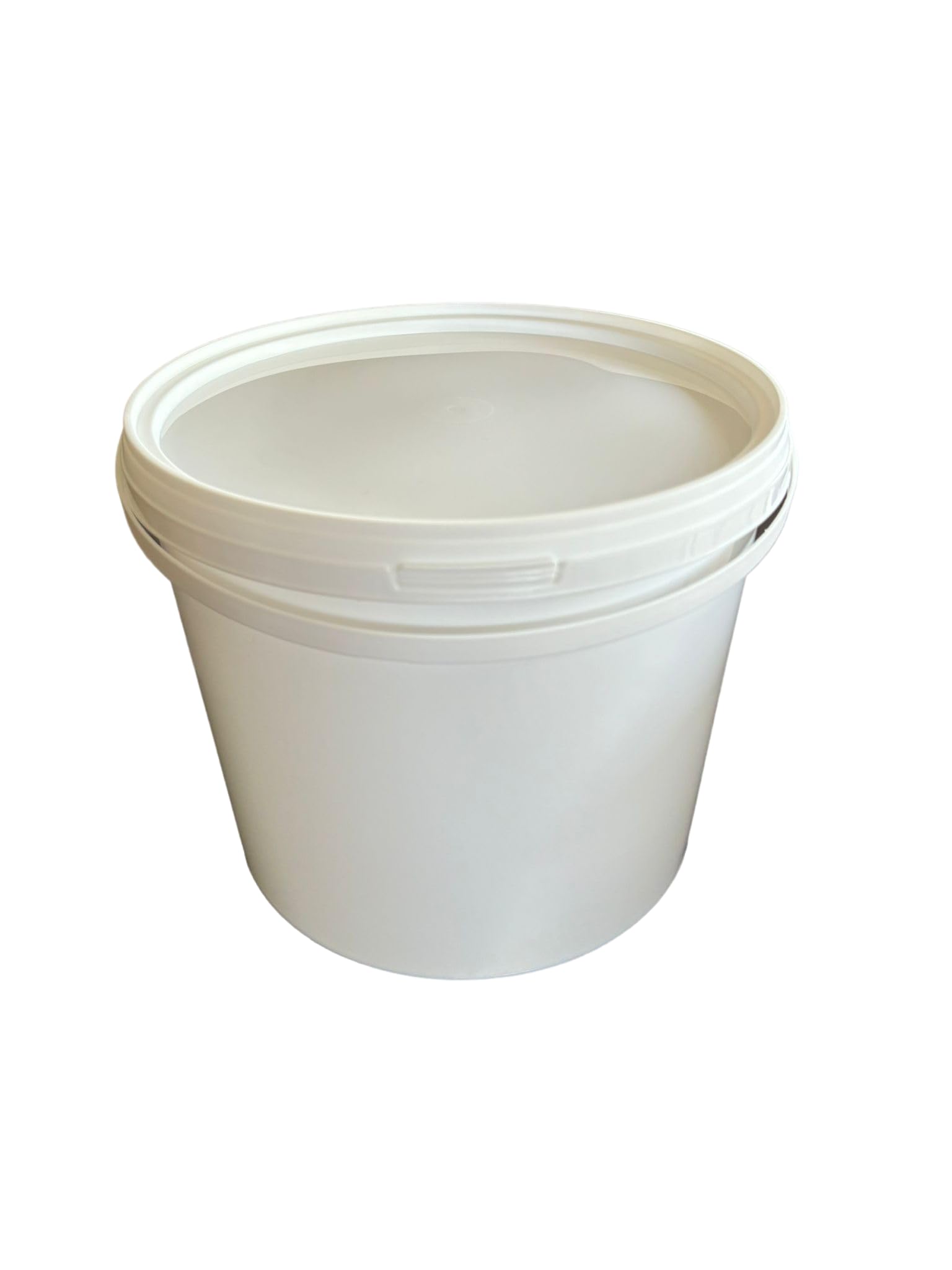 Secchio con coperchio, e: bianco, 1 x 3 litri, impilabile, per latte/scorte, miele, in plastica adatta al contatto alimenti, a norma alimentare farina, acqua, pezzo