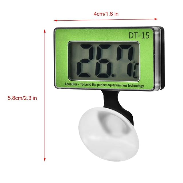 Foto 5 de 8 de Pssopp Acuario Termómetro LCD Digital Termómetro Fish Tank Medición de Temperatura Herramienta Acuario…
