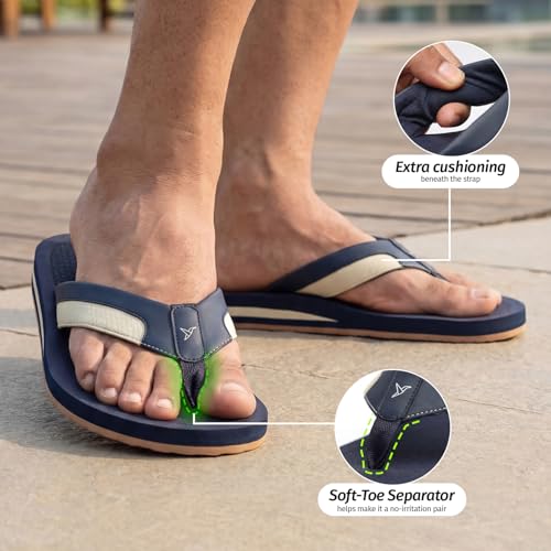 Image of YOHO ArchFlex orthopedic slippers for men | Arch support for pain relief | Soft, Anti-Skid, lightweight | comfortable padded straps flip flops for Everyday