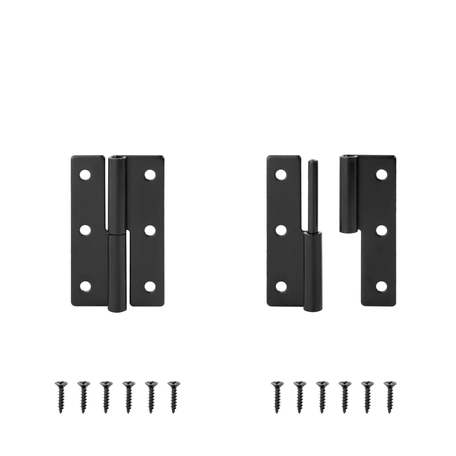 Cbtyacvlp Black 62Mm Left 2 Pack Stainless Steel 270 Degree Detachable Lift Off Hinge Black For Kitchen Cabinet Cupboard Furniture Door(Black 62Mm Left)