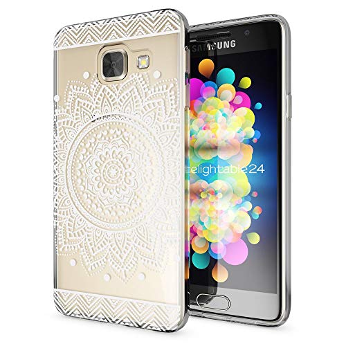 NALIA Funda Carcasa Compatible con Samsung Galaxy A3 2016, Motivo Design Movil Protectora Ultra Fina Silicona Cubierta, Goma Gel Estuche Bumper Ligera Cover Phone Case, Designs:Circle Flowers