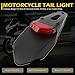 KATUR Rear Fender LED Brake Red Tail Light Lamp with Bracket for Off-road Motorcycle Motocross Dirt Bike (Red Lens)