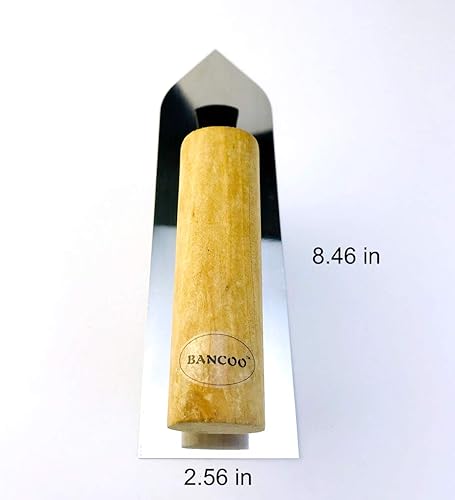 Miniatura 5 de Paleta de acero inoxidable cuspidal | Albañilería súper elástica y ultra fina,Pintura y yeso Punta Forma Paleta de yeso veneciano,Herramientas de