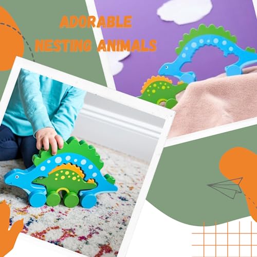 Image of Jack Rabbit Creations Stegosaurus Mommy & Baby Push, Toy