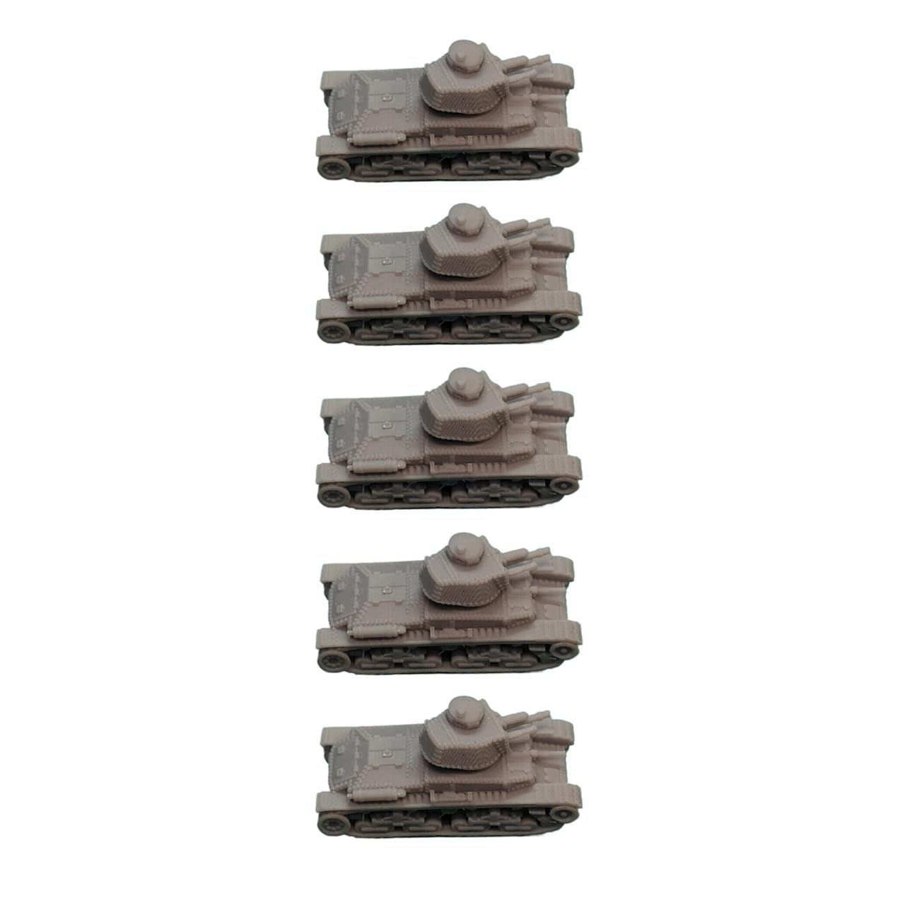 5PCS 1/144 Scale Panzer 35(t) Tank 3D Resin Model DIY Military Collectible Diorama