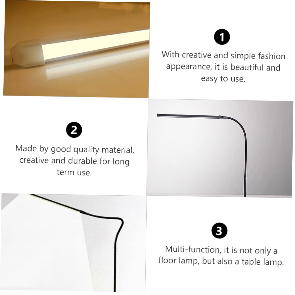 Tofficu Lampada da Lettura LED con Clip, Collo D’oca Flessibile, Dimmerabile, senza Sfarfallio, Luce Antiriflesso, in Alluminio e Ferro, Nero
