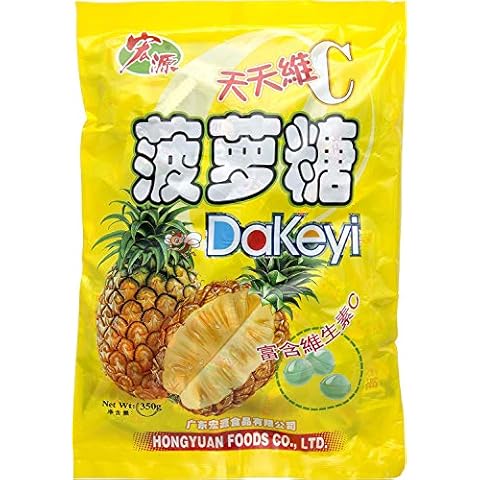 Classic Series Dakeyi Pineapple Hard Candy Hong Yuan 350g Bag - PACK OF 3 Cover