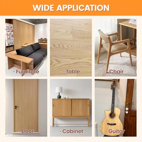 Image of Wood Filler, Wood Repair Kit, 16 Ounce Paintable & Stainable Wood Putty Filler, Wood Scratch Cracks Holes Repair Furniture, Exterior Wood Filler Water Resistant, Wood Putty White oak,