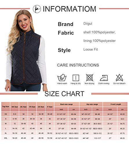 Dilgul Dames vest opstaande kraag ritssluiting gewatteerd vest jas - Image 7