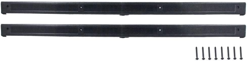 Blue Oval Industries 1979-1993 Mustang Bottom Door Sill Step Plates in Black Pair LH and RH with Screws