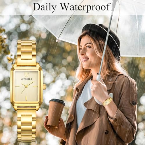 Elegant Timever Women's Gold Watch - Luxury Waterproof Stainless Steel Wristwatch with Japanese Quartz Movement - Image 7