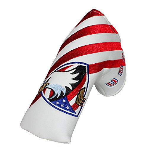 Craftsman Golf American Eagle Flag Blue Red White Blade Putter Head Cover for Scotty Cameron Taylormade Odyssey …