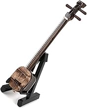DARBUT Musical Instrument Model 1Pcs Miniature Chinese Sanxian Model with Support and Case Mini Musical Instrument Accessories Size 15cm