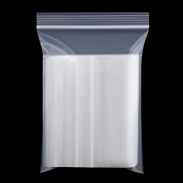 100 Grip Seal Thick Plain Small Bags (3" x 3.25") Clear/Transparent, Resealable Poly Zip Bag, Kitchen Jewellery Parts Storage Plastic Bags (3" x 3.25" (75 x 85mm))