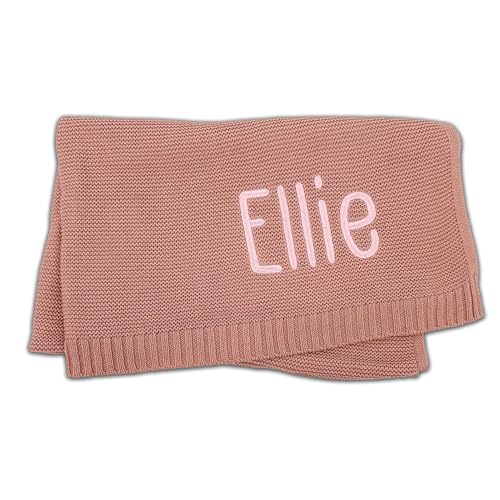 Hickory Hollow Designs Personalized Baby Blanket with Name, Baby Girl