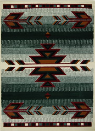 Home Dynamix Premium 7053-310 Polypropylene 3-Feet 7-Inch by 5-Feet 2-Inch Area Rug, Blue