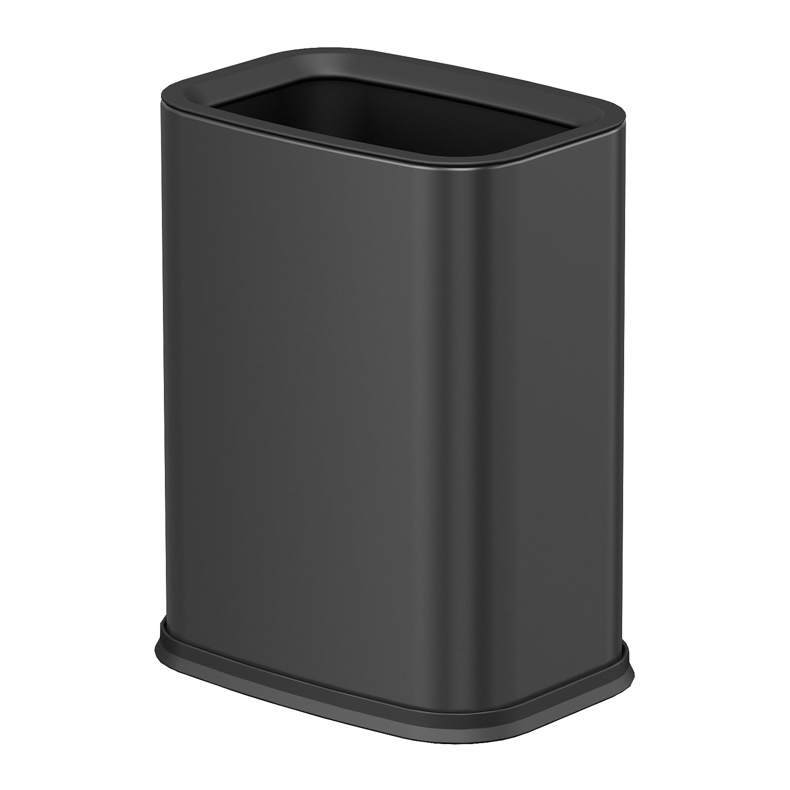 2 6 Gal Black Bathroom Trash Can Metal Waste Baskets with Removable Inner Bucket Small Office Garbage Can