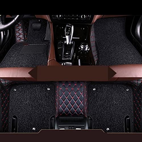 Tapis de sol pour Nissan Qashqai J11 2017-2019 noir et rouge 4 pièces