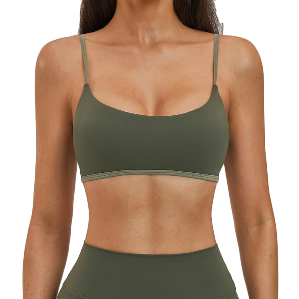 JPXJGT Yoga Sports Bra Adjustable Straps Workout Gym Running Fitness