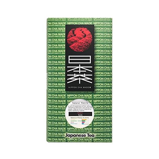 Nippon Cha - Katana Matcha Green Tea Powder - Japanese Origin - First Harvest - Radiation Free - Zero Sugar - Ceremonial Grade for Everyday Recipes - Antioxidants,Energy, 20g