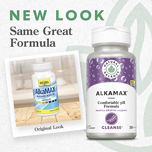 Image of Natural Balance AlkaMAX Comfortable pH Formula | Healthy Alkaline Support Supplement | Calcium, Magnesium, Potassium, Glycine & DGL | 30 Capsules