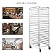 JAXPETY 20 Pan End Load Bun Commercial Dough Baking Full Sheet Pizza Bakers Bakery Cooling Rack