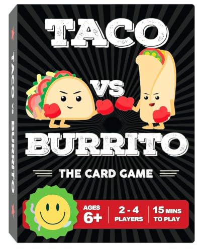 Image of Tickles Taco vs Burrito Strategy Card Game | Fast-Paced Funny Food Battle Strategy Game for Kids & Adults (Ages: 6+ Years, Players: 2-4)