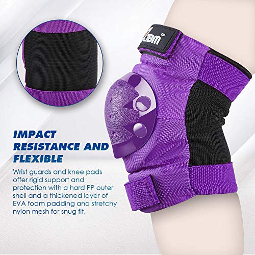 image for JBM Adult/Youth Knee Pads Elbow Pads and Wrist Guards Full Protective 