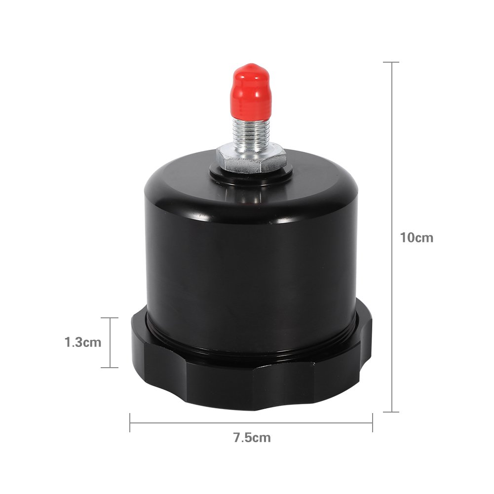 Jadeshay Tanque de Aceite de Freno de Mano hidráulico, Tanque de Aceite de Freno de Mano Universal de Carreras de Aluminio para depósito de líquido de Freno electrónico(Negro)