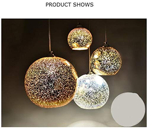 Moderne 3d Bunte Glaskugel Pendelleuchte - Neuheit Glas Lampe Led Feuerwerk Kugel Leuchtstern Bunter Kronleuchter E27… – Bild 4
