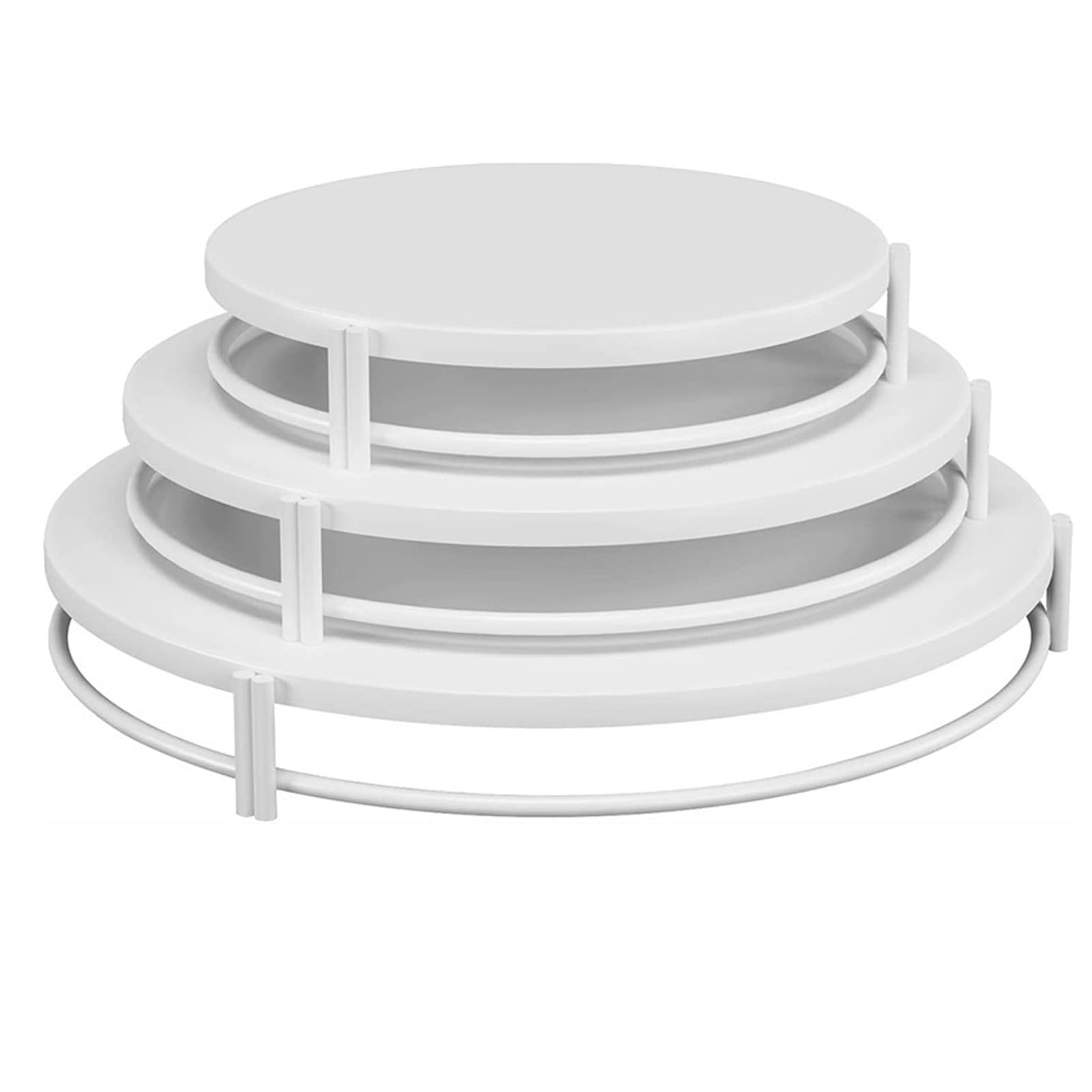 Buxuaaaa Sturdy Metal Cake Display Stand Set 3-Layer Food-Safe Countertop Organizers for Bakeries Catering Event Sturdy Metal Cakes Rack Baking Tool