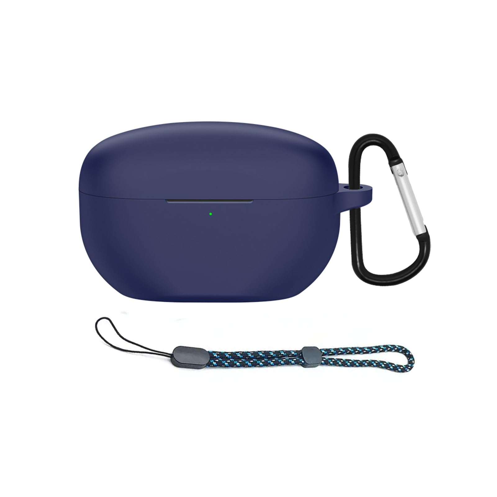 YBSCJHGR Case Compatible with Sony WF-1000XM5 Earbuds 2023 WF1000XM5 Cover, Soft Silicone Shockproof Anti Scratch Case Protective Cover with Carabiner and Lanvard (Blue)