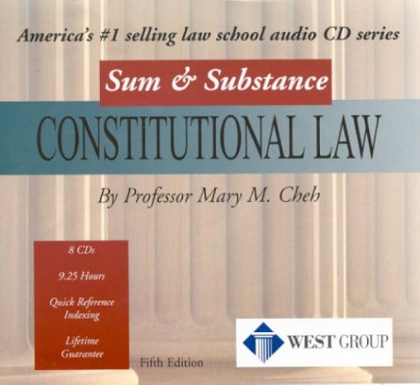 Sum &amp; Substance on Constitutional Law: Mary M. Cheh: 9780314145314 ...