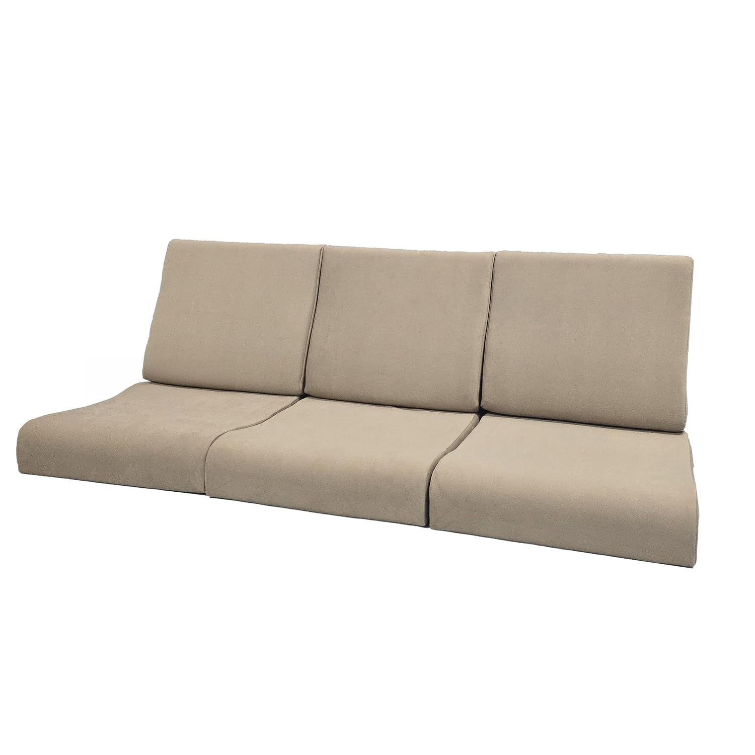 Fashable - Wooden Sofa Cushion Full Set for 3 Seater, PU Foam, Imported Suede Fabric & Fully Customizable - Cushion for Wooden Sofa Seat and Back with Washable Fabric-image-25