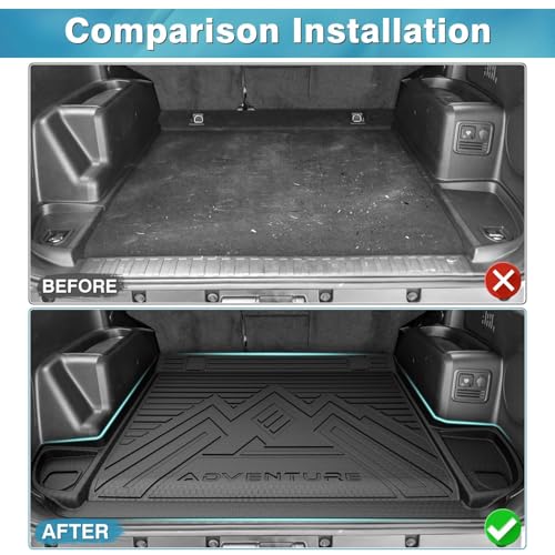 Image of Mixsuper Cargo Liner for Toyota 4Runner 2010-2024 5 Seater (No 3rd Seat or No Sliding Cargo Deck), Trunk Mat for 4Runner Accessories Cargo Mat Rear Trunk Liner Black