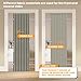 AJAZZ 100% Blackout Accordion Door Magnetic Door Curtain Folding Closet Doors Curtain Invisible Applicable Bedroom Room Living Room Doorway （Grey 42