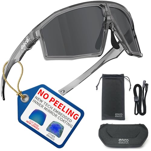 Image of F26 Polarized Fishing Sunglasses for Men Women, UV400 Outdoor Sports Sunglass for Running Hiking Golf with Carrying Case