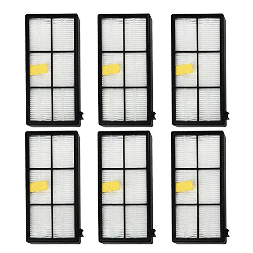 Cikuso 6Pzs Filtro Hepa Piezas De Repuesto para Irobot Roomba 800 900 870 880 960 980 Aspiradora Serie Accesorios Cover
