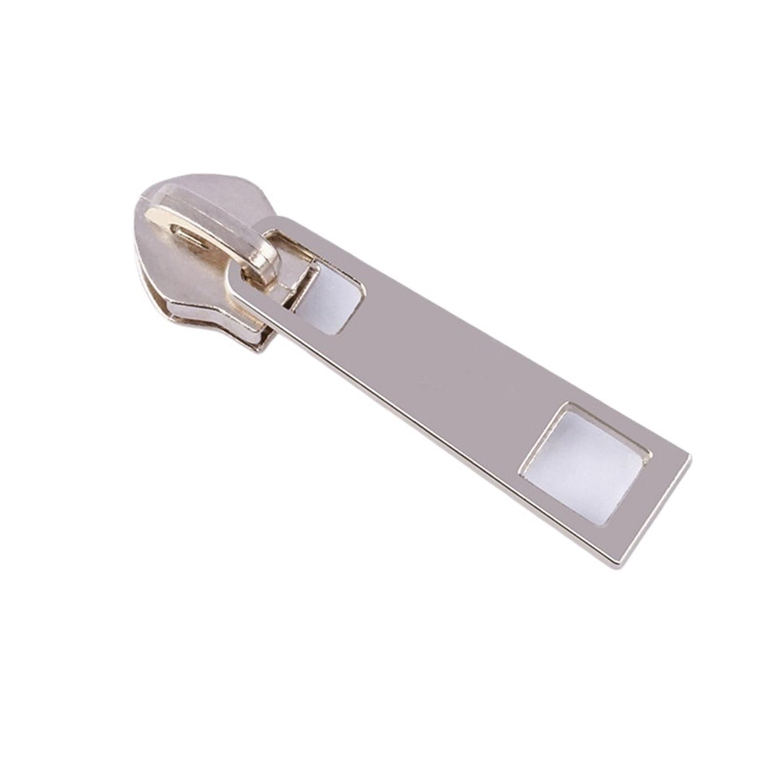 20 Pcs 5# Metal Nylon Gold and Silver Zipper Slider Head Puller DIY Handwork Bag Luggage(Silver)