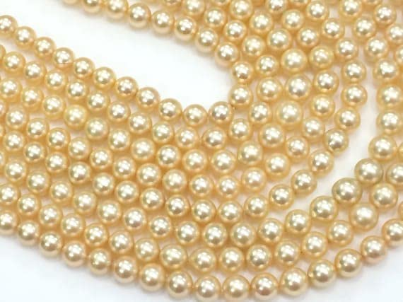 Perles originales de mer du Sud dorées naturelles 8-9mm, un cadeau précieux de la nature