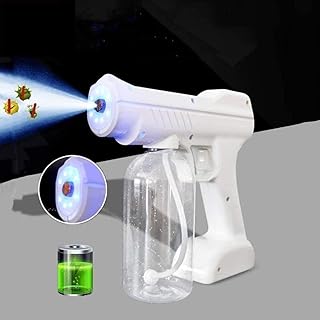 [Use in Business] Outdoor Indoor steam steam Sprayer Lithium Battery Electric nanoatomizer Gun, ULV Spray Blue Light Portable Misty Misty Misty Misty Gun