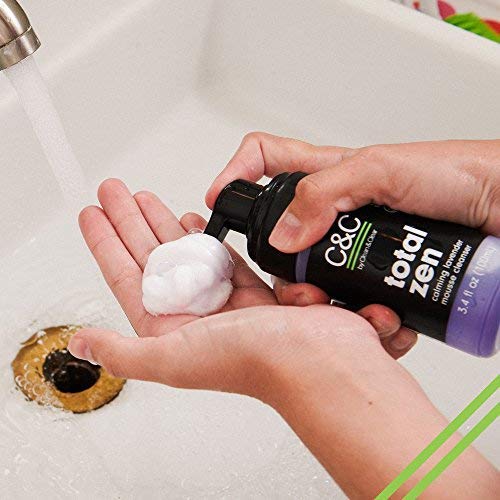 Miniatura 4 de C&C by Clean & Clear Total Zen - Limpiador facial calmante de espuma de lavanda para eliminar la suciedad, lavado facial relajante sin aceite para