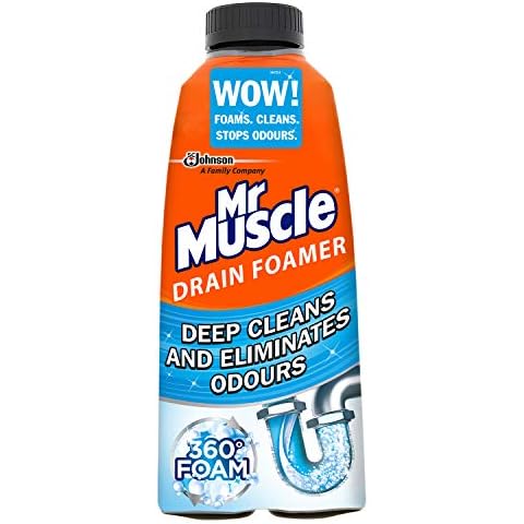 Mr Muscle Drain Foamer, Drain Cleaning Foam to Unblock & Eliminate Odour, 500 ml (Pack of 1) Cover