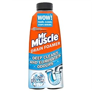 Mr Muscle Drain Foamer, Drain Cleaning Foam to Unblock & Eliminate Odour, 500 ml (Pack of 1)